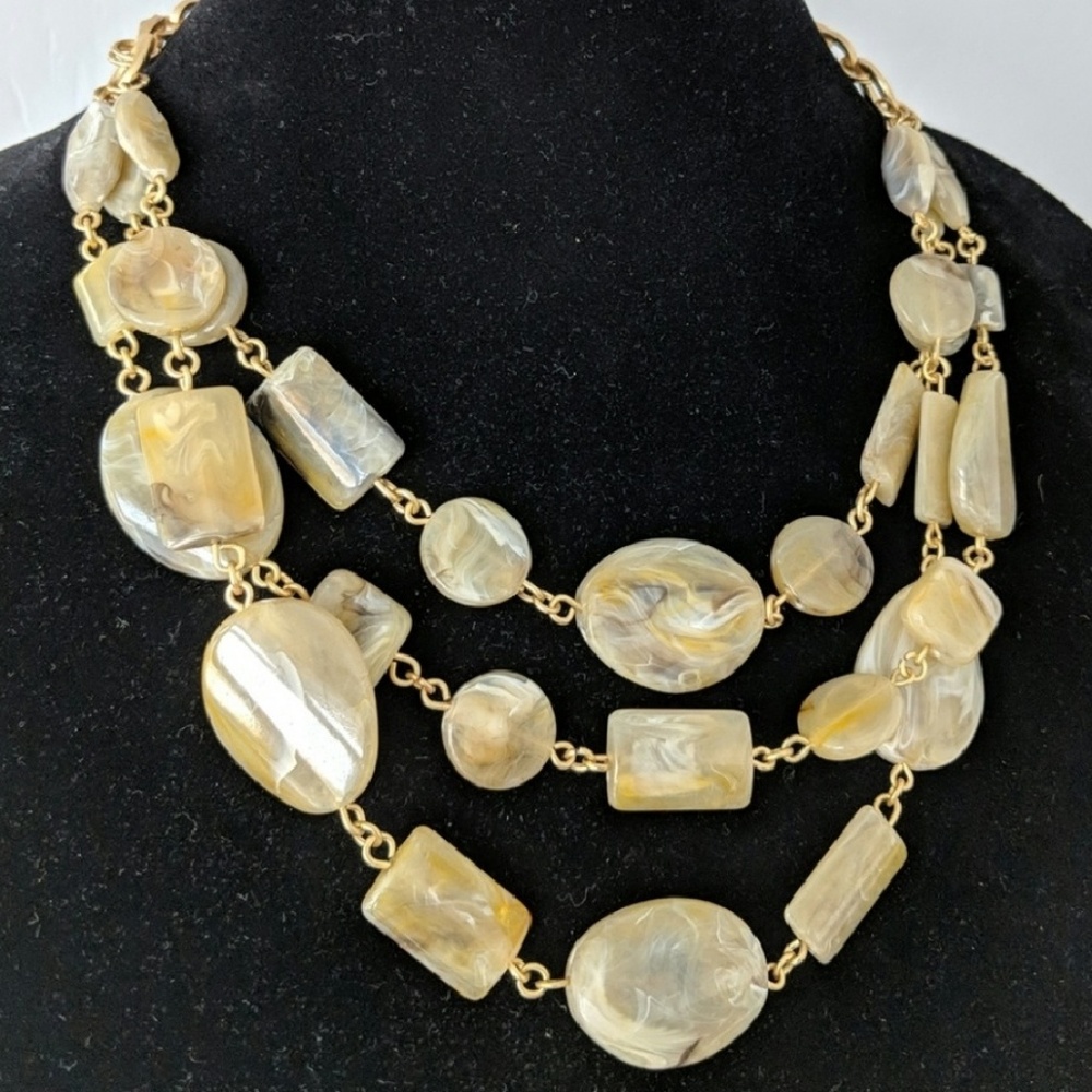 Talbots 18 inch 3 strand adjustable necklace